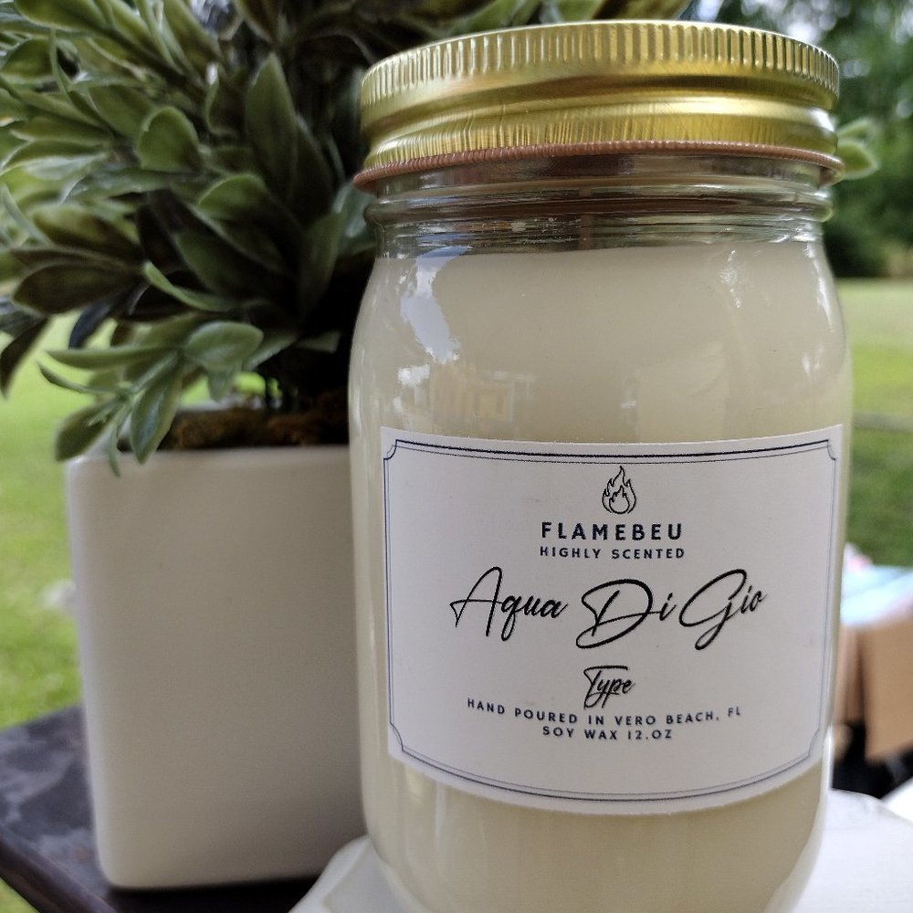 Mason jar soy candle